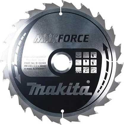 Makita MakForce Kreissägeblatt 20Z, 235x2.3x30mm, 1 Stück