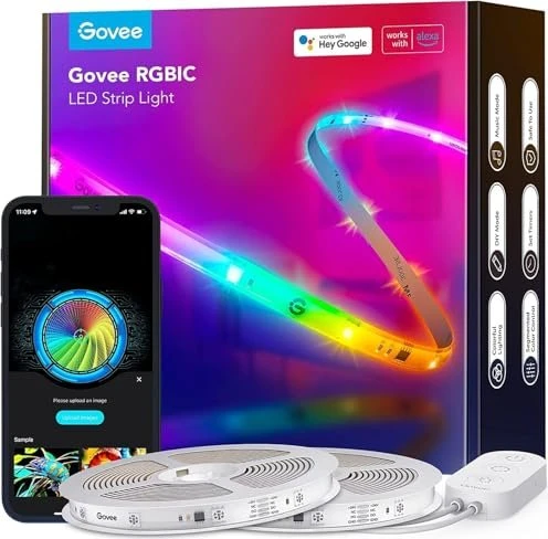 Govee RGBIC Pro Wi-Fi + Bluetooth-Lichtstreifen beschichtet 20m
