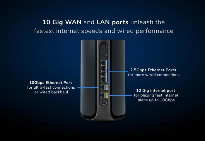 Netgear Orbi Wi-Fi 7, 970 Serie RBE973SB, BE27000, schwarz, Router und 2x Repeater Set, 3er-Bundle