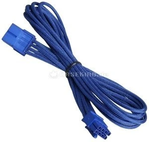 BitFenix Alchemy 8-Pin PCIe Verlängerung 45cm, sleeved blau/blau