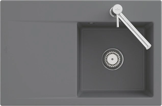 Villeroy & Boch Subway Style 45 Flat flächenbündig Becken links mit Ablauffernbedienung