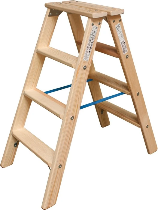 Krause Stabilo Professional Holz 2-tlg. Stehleiter, 2x 4 Stufen