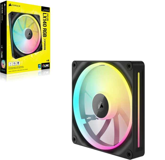 Corsair iCUE LX140 RGB Fan, schwarz, 140mm