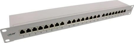 InLine Rackmount RJ-45 Patchfeld, 24x RJ-45, grau