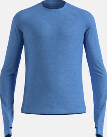 Odlo X-Alp Performance Wool 115 Laufshirt langarm azure blue melange (Herren)