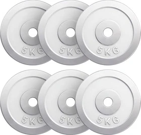 Gorilla Sports Hantelscheiben Chrom Set 6x 5kg