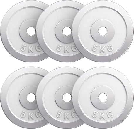 Gorilla Sports Hantelscheiben Chrom Set 6x 5kg
