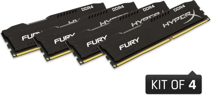 Kingston FURY schwarz UDIMM 16GB Kit, DDR4-2400, CL15-15-15, 1R
