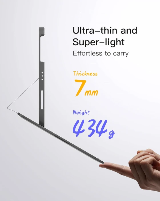 Inateck Superleicht Tastatur Hülle für iPad Air 6 11"/iPad Air 5/iPad 10/iPad Pro 11", grau, DE