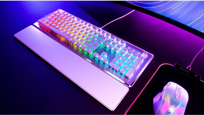 Roccat Vulcan II, LEDs RGB, weiß/silber, TITAN II BROWN, USB, DE