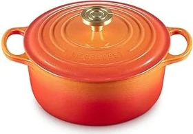 Le Creuset Signature Gusseisen Bräter rund 24cm 4.2l flamme dorée