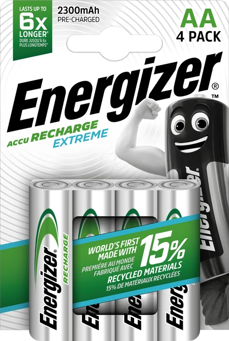 Energizer Recharge Extreme Mignon AA NiMH 2300mAh, 4er-Pack