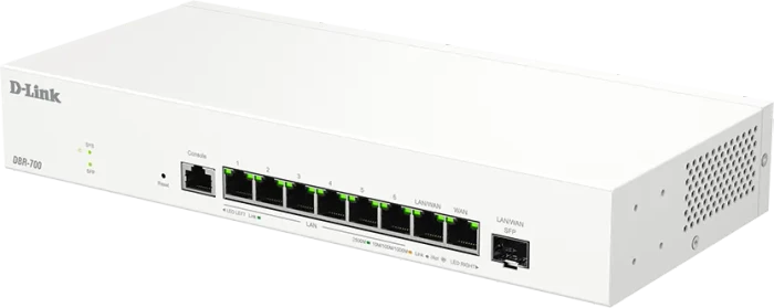D-Link DBR-700 DBR-700 Desktop 2.5G Smart Router, 8x RJ-45, 1x SFP