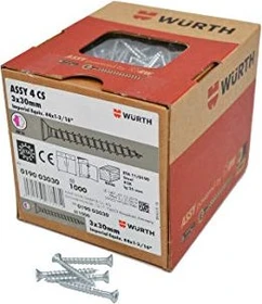 Würth ASSY 4 CS 3x30 Beschlagschraube, 3x30mm, 1000 Stück