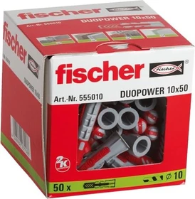 fischer DuoPower 10x50 Universaldübel, 10x50mm, 50 Stück