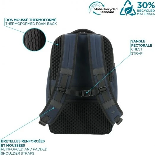Mobilis Executive 4 Premium 18L 14-16" Notebook-Rucksack , blau