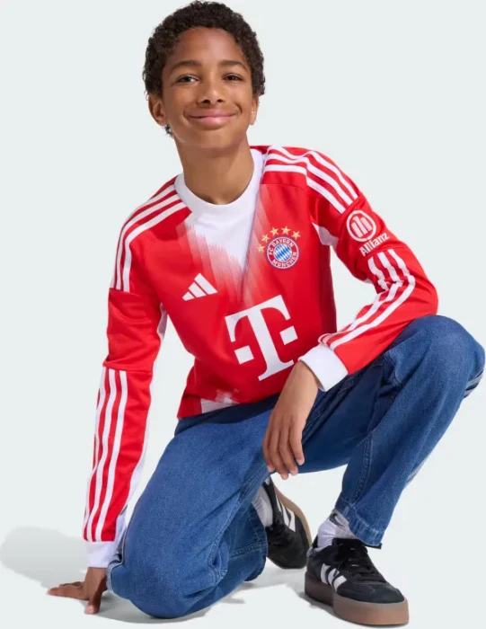 adidas FC Bayern München 2025/2026 Heimtrikot langarm (Junior)