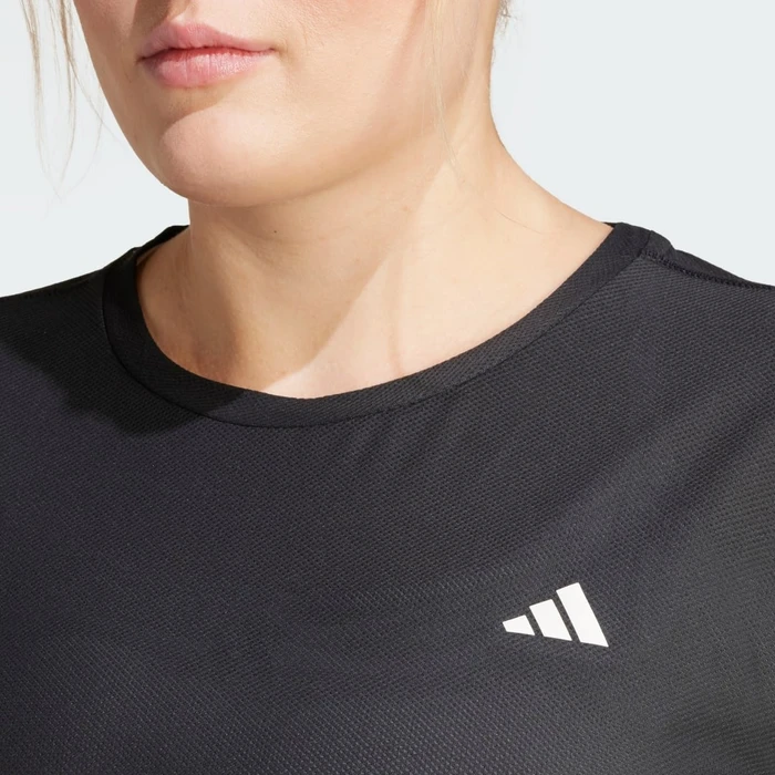 adidas Own The Run große Größen Laufshirt kurzarm schwarz (Damen)