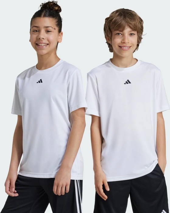 adidas Train Essentials Logo Regular Fit Funktionsshirt kurzarm weiß/schwarz (Junior)