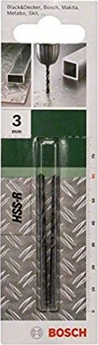Bosch DIY HSS-R Spiralbohrer, 3x33x61mm, 1 Stück