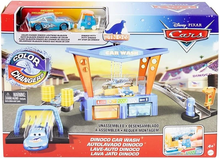Mattel Cars Dinoco Farbwechsel Autowaschanlage
