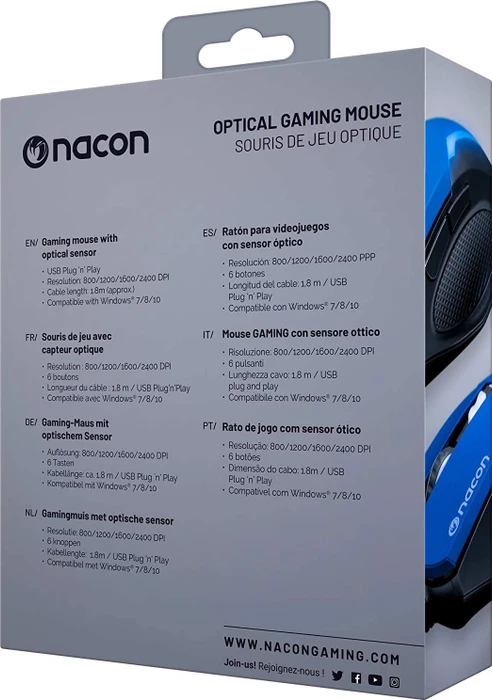 Nacon GM-105 Gaming Mouse blau/schwarz, USB