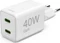 Hama Schnellladegerät GaN 2x USB-C Super-Mini-Ladegerät PD 40 W weiß Vorschaubild