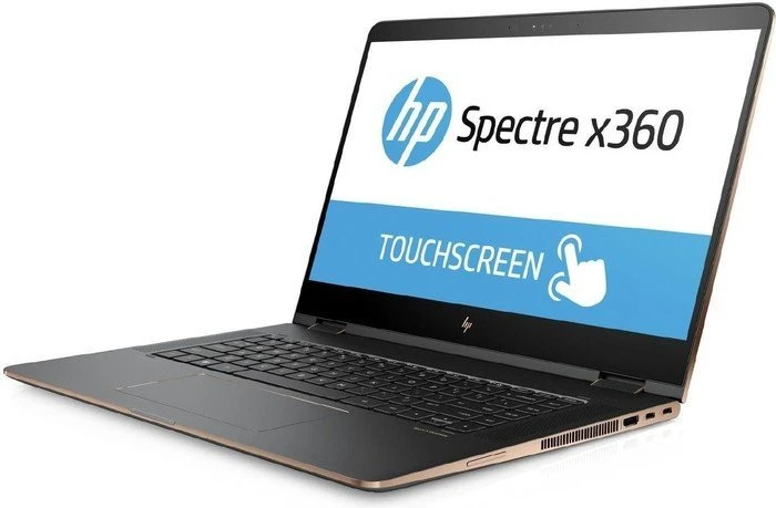 HP Spectre x360 Convertible 15-bl002ng, Dark Ash Silver, Core i7-7500U, 16GB RAM, 256GB SSD, GeForce 940M, DE