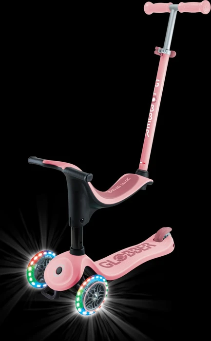 Globber Go Up Sporty Lights Kickboard pale pink