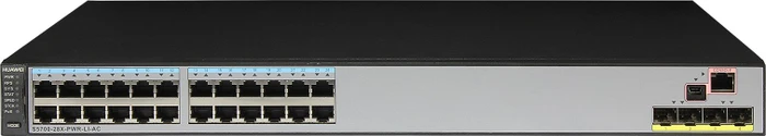Huawei S5700LI Rackmount Gigabit Smart Switch, 24x RJ-45, 4x SFP+, 370W PoE+