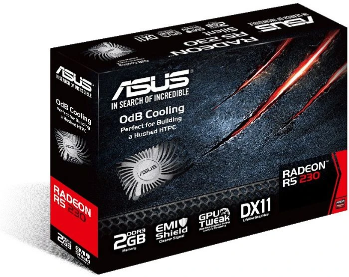 ASUS Radeon R5 230, R5230-SL-2GD3-L, 2GB DDR3, VGA, DVI, HDMI