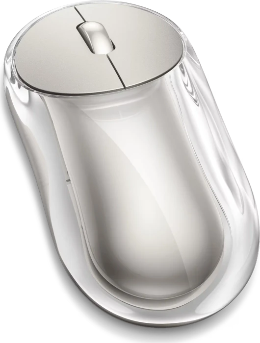 Lenovo 900 Multi-Device Wireless Mouse, silber/transparent, USB/Bluetooth