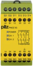 Pilz PNOZX3 24VAC 24VDC 3n/o 1n/c 1so