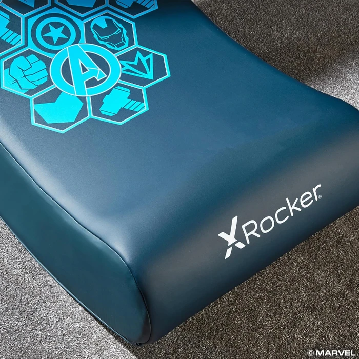 X Rocker Marvel Hero Video Rocker Gaming Bodensessel für Kinder/Jugendliche, Thor dunkelblau