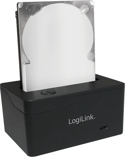 LogiLink USB 3.0 Quickport für 2,5" SATA HDD/SSD schwarz, USB 3.0 Micro-B