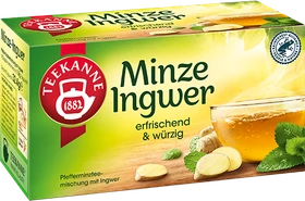 Teekanne Minze Ingwer Tee Beutel, 18 Stück