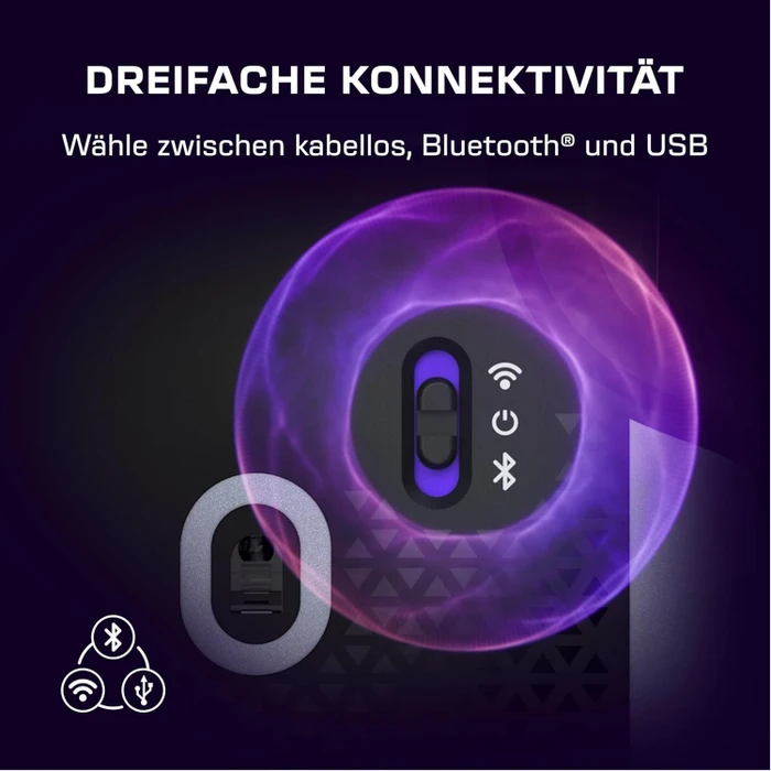 Turtle Beach Command Series MC5 Wireless Gaming Mouse, schwarz, USB/Bluetooth