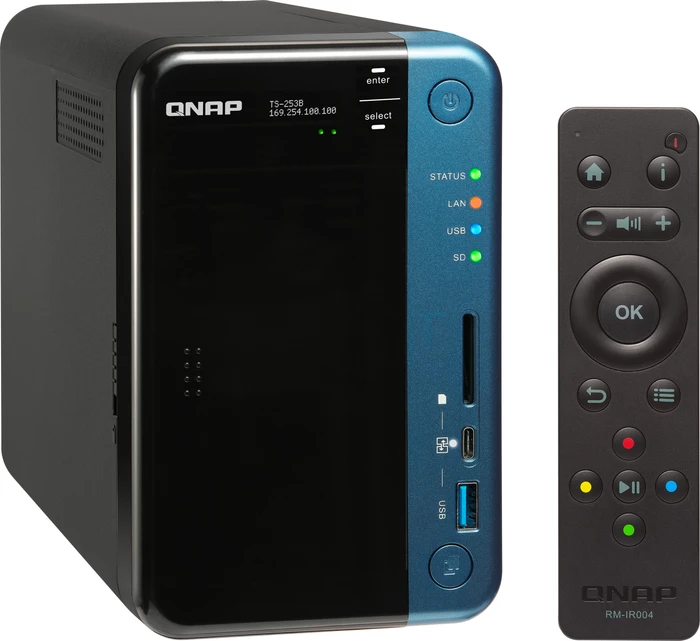 QNAP Turbo Station TS-253B-4G, 4GB RAM, 2x RJ-45 1000Base-T, 1x USB-C 3.0