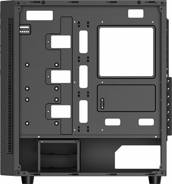DeepCool Matrexx 55 Mesh ADD-RGB 4F, schwarz, Glasfenster