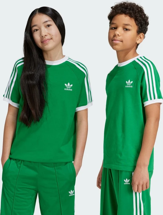 adidas 3-Streifen T-Shirt kurzarm grün (Junior)