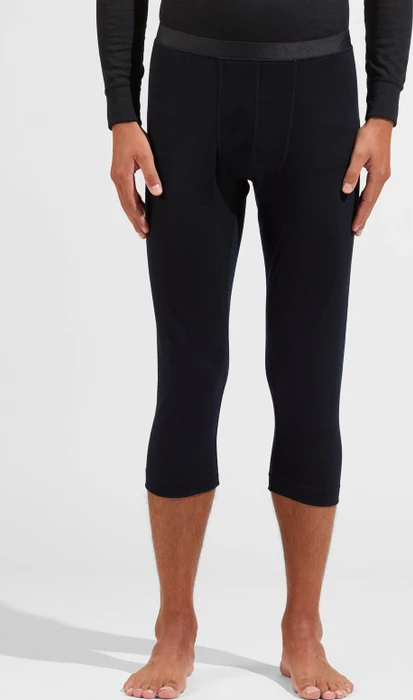 Odlo Natural Merino 200 Base Layer Tights Hose 3/4 schwarz (Herren)