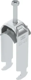 OBO Bettermann Bügelschelle 2056 H-Fuß, 2-fach, Kunststoffdruckwanne, Al