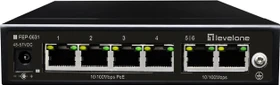 LevelOne FEP Desktop Switch, 5x RJ-45, 60W PoE+ (FEP-0631 / 52093303101)