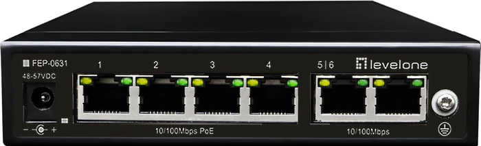 LevelOne FEP Desktop Switch, 5x RJ-45, 60W PoE+