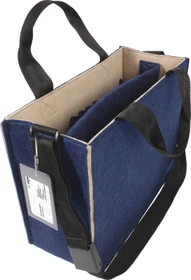 Sigel Notebook Tasche Desk Sharing Bag Bicolor M Synthetischer Filz Dunkelblau