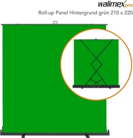 Walimex pro Roll-up Panel Hintergrund grün 210x220