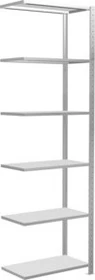 Schulte Lagertechnik Multiplus 150 Anbauregal 75x250x40cm lichtgrau