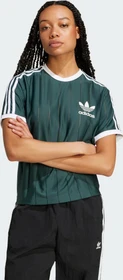 adidas Adicolor 3-Streifen Pinstripe T-Shirt kurzarm mineral green (Damen)