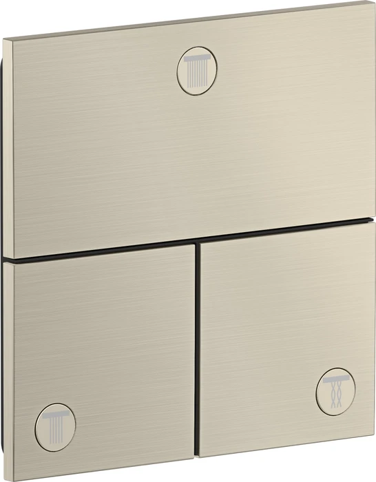 Hansgrohe Axor ShowerSelect ID eckig Kontrollfeld Ventil für 3 Verbraucher brushed nickel