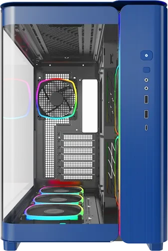 Montech King 95 Pro Prussian Blue, blau, Glasfenster